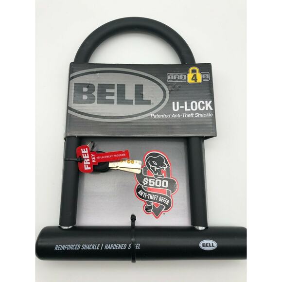 Bell U-Lock Bicycle Lock Security Level 4 Anti-Theft Shackle Hardened Steel🛒 - Picture 1 of 12